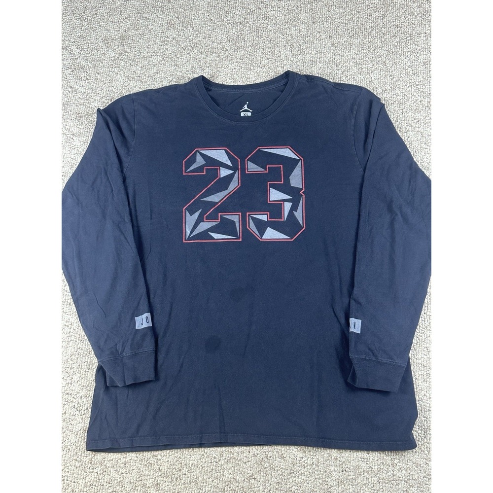 Jordan 23 Men's Long Sleeve Shirt Size XL Jumpman Air Jordan Black Chicago Bulls
